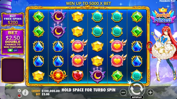 Kejar Hoki Bintang Terbaik di Langit Starlight Princess OLE777